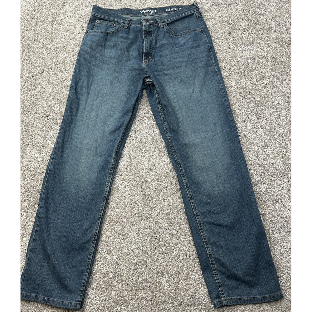 Wrangler Relaxed Fit Denim Blue Jeans 34 x 32 10MGW15GT